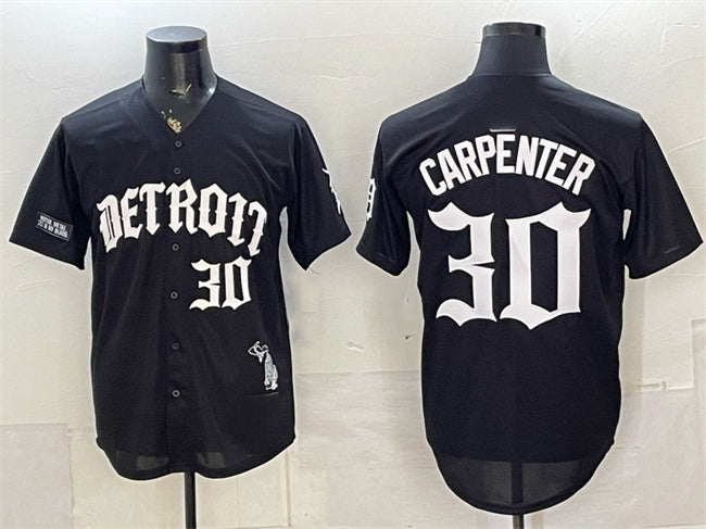 Detroit Tigers #30 Kerry Carpenter 2026 Black JEROMEN 'Motor Gothic Edition' Vapor Premier Limited Stitched Jersey