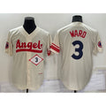 Los Angeles Angels #3 Taylor Ward Number Cream JEROMEN 2022 City Connect Cool Base Stitched Jersey