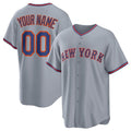 Custom New York Mets Active Player Gray JEROMEN 2025 Limited Stitched Jersey