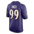 B.Ravens #99 Odafe Oweh Purple JEROMEN Game Jersey
