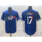Los Angeles Dodgers #17 Shohei Ohtani Blue JEROMEN Mexico Stitched Jersey