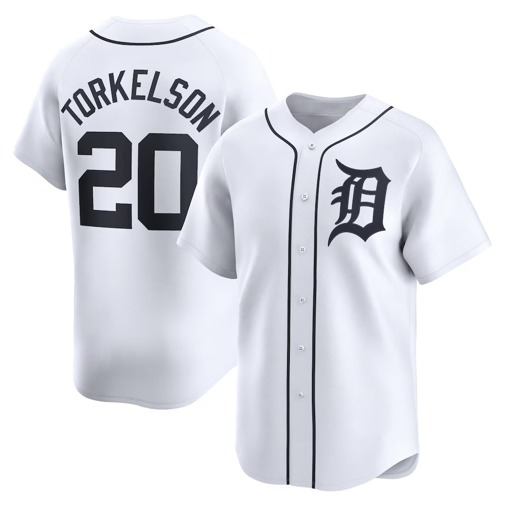 Detroit Tigers #20 Spencer Torkelson White JEROMEN Home Limited Player Jersey