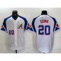 Atlanta Braves #20 Marcell Ozuna Number White JEROMEN 2023 City Connect Flex Base Stitched Jersey