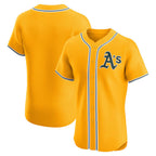 Oakland Athletics Gold JEROMEN Alternate 2 Elite Jersey