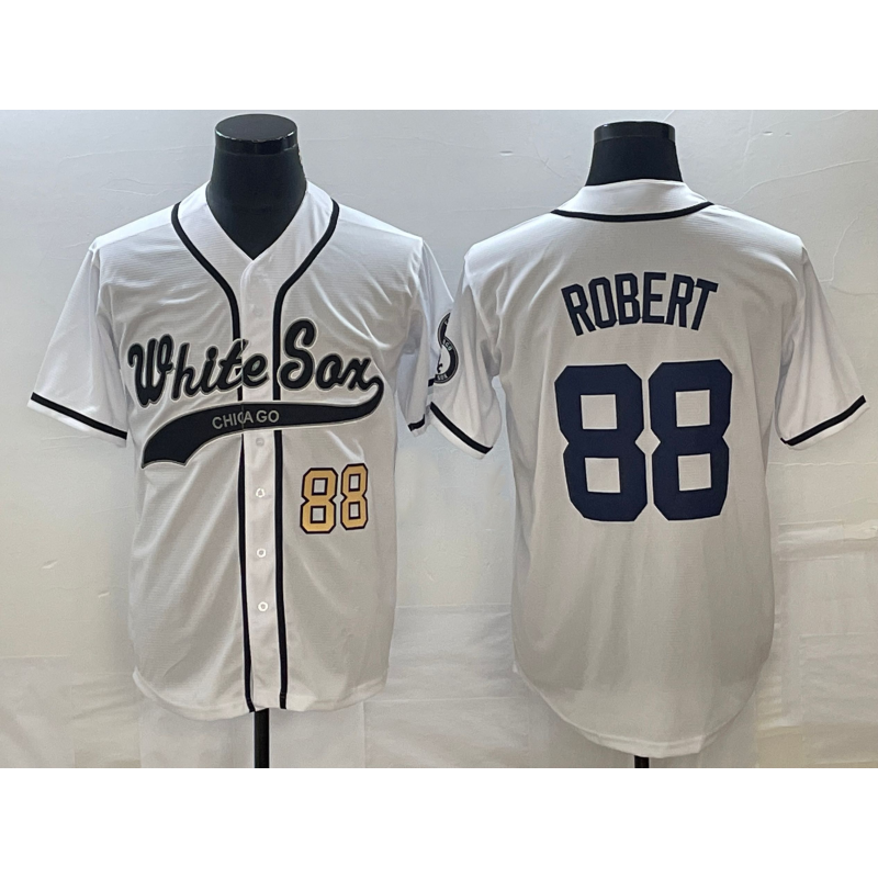 Chicago White Sox #88 Luis Robert Number White JEROMEN Cool Base Stitched Jersey