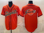 San Francisco Giants Team Big Logo Orange JEROMEN Cool Base Stitched Jersey