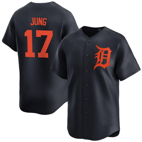 Detroit Tigers #17 Jace Jung Black JEROMEN 2024 Alternate Limited Stitched Jersey