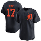 Detroit Tigers #17 Jace Jung Black JEROMEN 2024 Alternate Limited Stitched Jersey