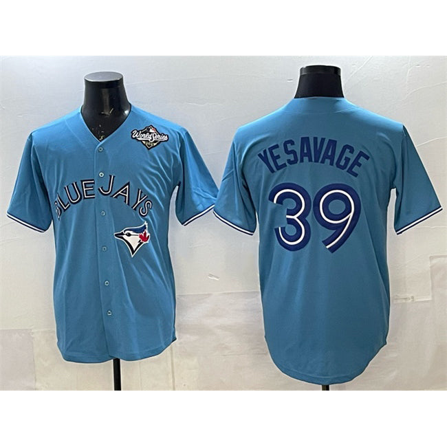 Toronto Blue Jays #39 Trey Yesavage Blue JEROMEN 2025 World Series Home Cool Base Stitched Jersey