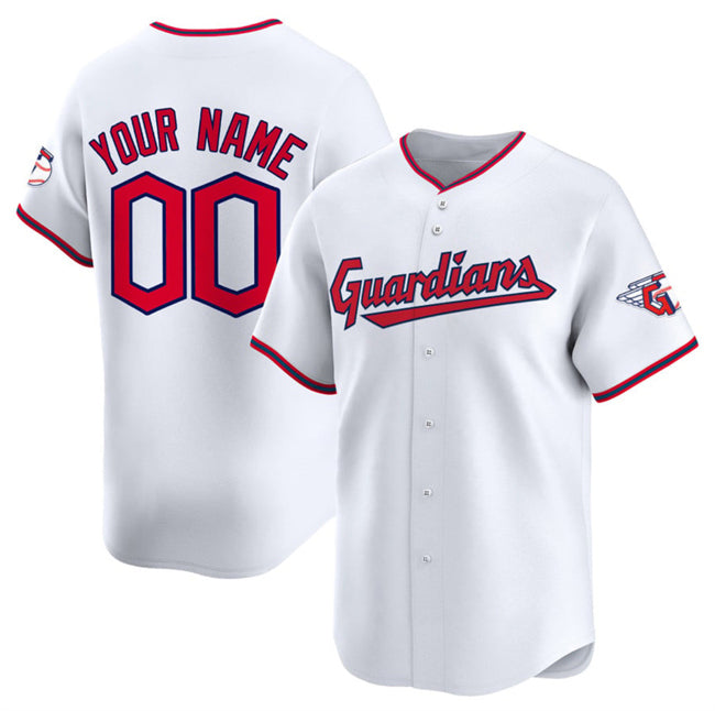 Custom Cleveland Guardians Active Player White JEROMEN Home Limited Stitched Jersey