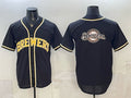 Milwaukee Brewers Team Big Logo 2026 Fashion Replica Black JEROMEN Out Stitched Jersey