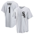 Chicago White Sox White JEROMEN #1 Dad Home Replica Jersey