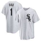 Chicago White Sox White JEROMEN #1 Dad Home Replica Jersey