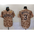 San Diego Padres #3 Jackson Merrill Camo JEROMEN With PS Patch Cool Base Stitched Jersey
