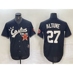 Houston Astros #27 Jose Altuve Black JEROMEN Cactus Jack Cool Base Jersey