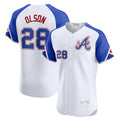 Atlanta Braves #28 Matt Olson White JEROMEN City Connect Elite Jersey