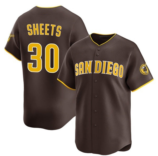 San Diego Padres #30 Gavin Sheets Brown JEROMEN 2026 Road Limited Stitched Jersey