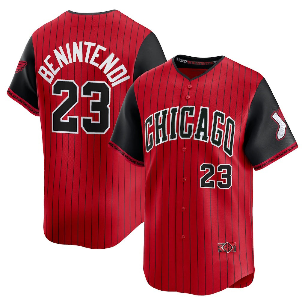 Chicago White Sox #23 Andrew Benintendi Red-Black JEROMEN 2025 City Connect Limited Player Jersey