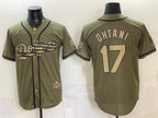Los Angeles Dodgers #17 Shohei Ohtani Olive JEROMEN 2026 Armed Forces Day Stitched Jersey 2