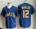Seattle Mariners #12 Josh Naylor Royal JEROMEN 2025 Cool Base Stitched jersey