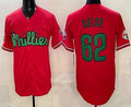 Philadelphia Phillies #62 Jason Kelce Red JEROMEN Limited Stitched Jersey