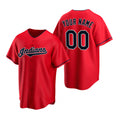 Custom Cleveland Indians Red JEROMEN Stitched Cool Base Jersey