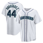 Seattle Mariners #44 Julio Rodriguez White JEROMEN Home Replica Player Jersey