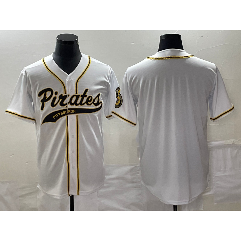 Pittsburgh Pirates Blank White JEROMEN Cool Base Stitched Jersey