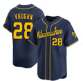 Milwaukee Brewers #28 Andrew Vaughn Navy JEROMEN Alternate Limited Stitched Jersey