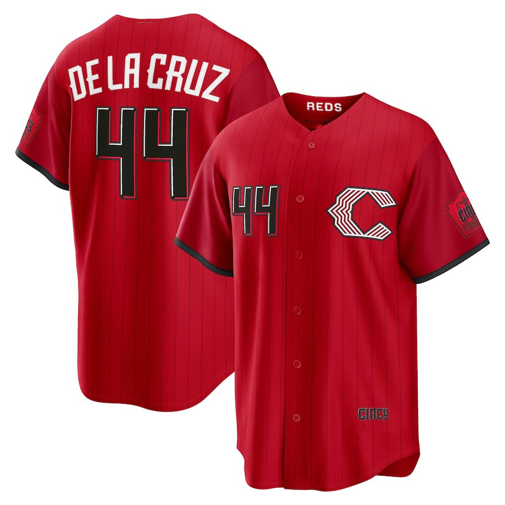 Cincinnati Reds #44 Elly De La Cruz Red JEROMEN 2026 City Connect Stadium Jersey