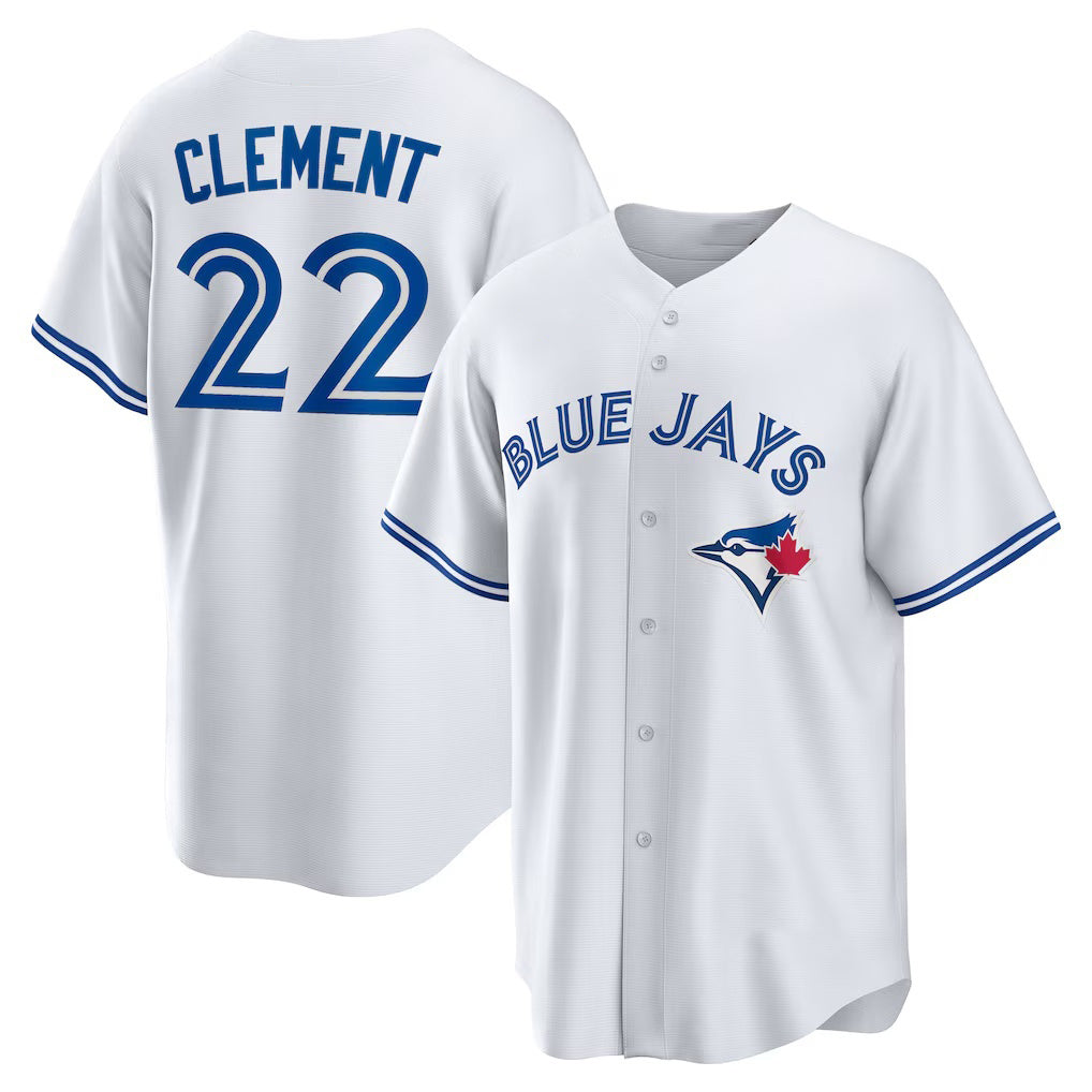 Toronto Blue Jays #22 Ernie Clement White JEROMEN Home Replica Jersey
