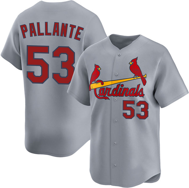 St. Louis Cardinals #53 Andre Pallante Gray JEROMEN 2024 Away Limited Stitched Jersey