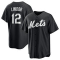 New York Mets #12 Francisco Lindor Black JEROMEN Lights Out Limited Stitched Jersey