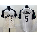 Los Angeles Dodgers #5 Freddie Freeman White Black JEROMEN Mexico 2025 LA Gothic Style With Fernando Patch Vapor Premier Limited Stitched Jersey