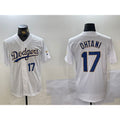Los Angeles Dodgers #17 Shohei Ohtani Number White Gold JEROMEN Championship Stitched Cool Base Jerseys