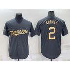 Minnesota Twins #2 Luis Arraez Charcoal JEROMEN 2022 All-Star Cool Base Stitched Jersey