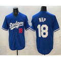 Los Angeles Dodgers #18 Yoshinobu Yamamoto MVP Blue JEROMEN Limited Stitched Jersey