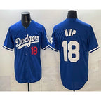 Los Angeles Dodgers #18 Yoshinobu Yamamoto MVP Blue JEROMEN Limited Stitched Jersey