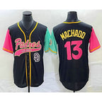 San Diego Padres #13 Manny Machado Black JEROMEN NEW 2023 City Connect Cool Base Stitched Jersey 2