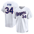 Texas Rangers #34 Nolan Ryan White JEROMEN Throwback Cooperstown Collection Limited Jersey