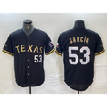 Texas Rangers #53 Adolis Garcia Black Gold JEROMEN Cool Base Stitched Jersey