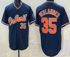 Detroit Tigers #35 Justin Verlander Navy JEROMEN Limited Jersey