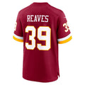 W.Commanders #39 Jeremy Reaves Burgundy JEROMEN Game Jersey