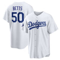 Los Angeles Dodgers #50 Mookie Betts White JEROMEN 2025 World Series Champions Home Cool Base Stitched Jersey