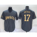 Los Angeles Angels #17 Shohei Ohtani Grey JEROMEN 2022 All Star Stitched Cool Base Jersey