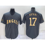 Los Angeles Angels #17 Shohei Ohtani Grey JEROMEN 2022 All Star Stitched Cool Base Jersey