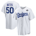 Los Angeles Dodgers #50 Mookie Betts White JEROMEN 2025 World Series Home Cool Base Stitched Jersey