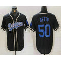 Los Angeles Dodgers #50 Mookie Betts Black JEROMEN Cool Base With Patch Stitched Jersey