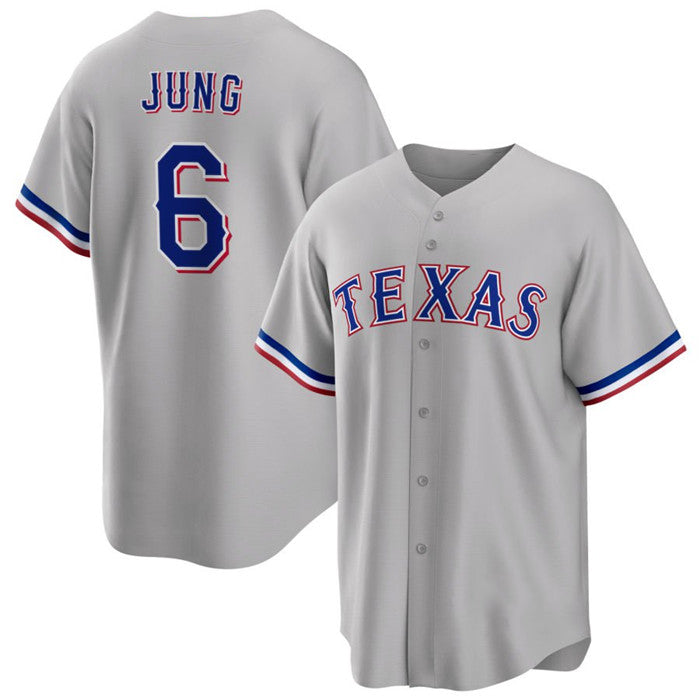 Texas Rangers #6 Josh Jung Gray JEROMEN Cool Base Stitched Jersey