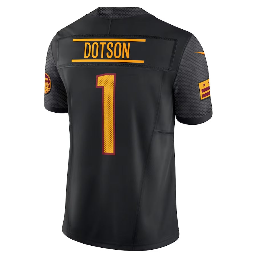 W.Commanders #1 Jahan Dotson Alternate Vapor F.U.S.E. Limited Jersey - Black JEROMEN